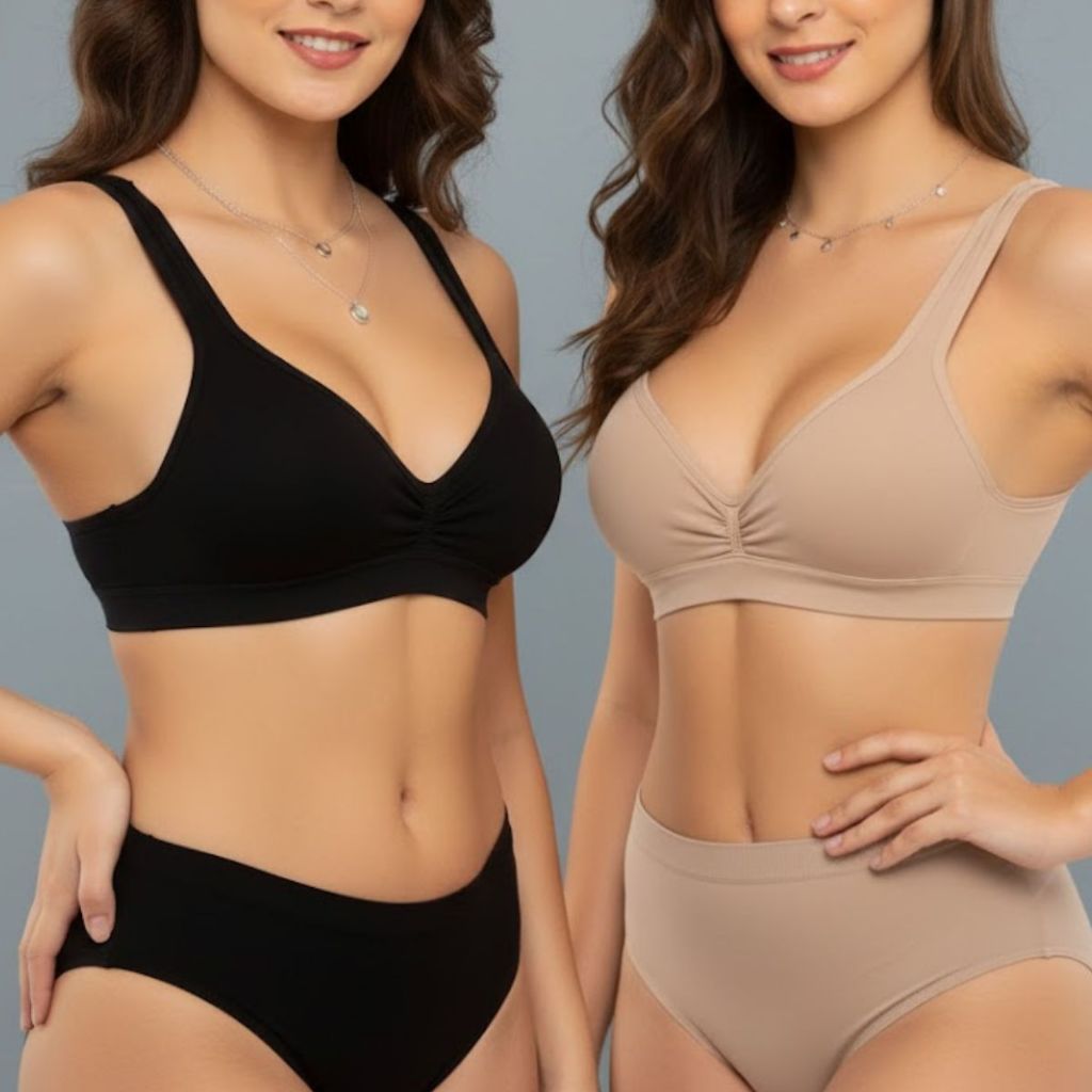 Kit 2 Sutiã Feminino Daily T-Shirt Trifil Adulto Com Bojo Confortável Sem Costura em Oferta na Shopee