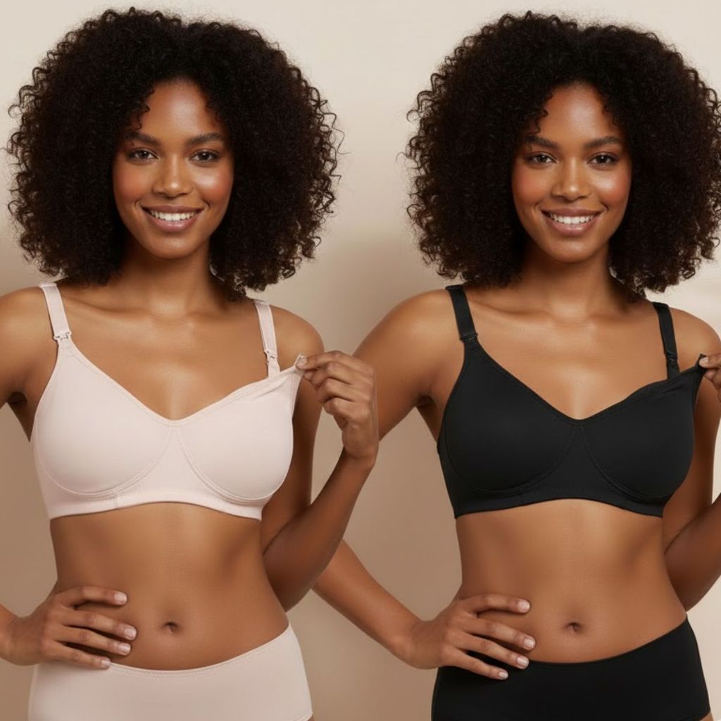 Kit 2 Sutiã Amamentação Feminino DelRio Cotton Confortável com Abertura Frontal em Oferta na Shopee