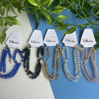 Terço Cristal Nossa Senhora Aparecida Pulseira em Oferta na Shopee