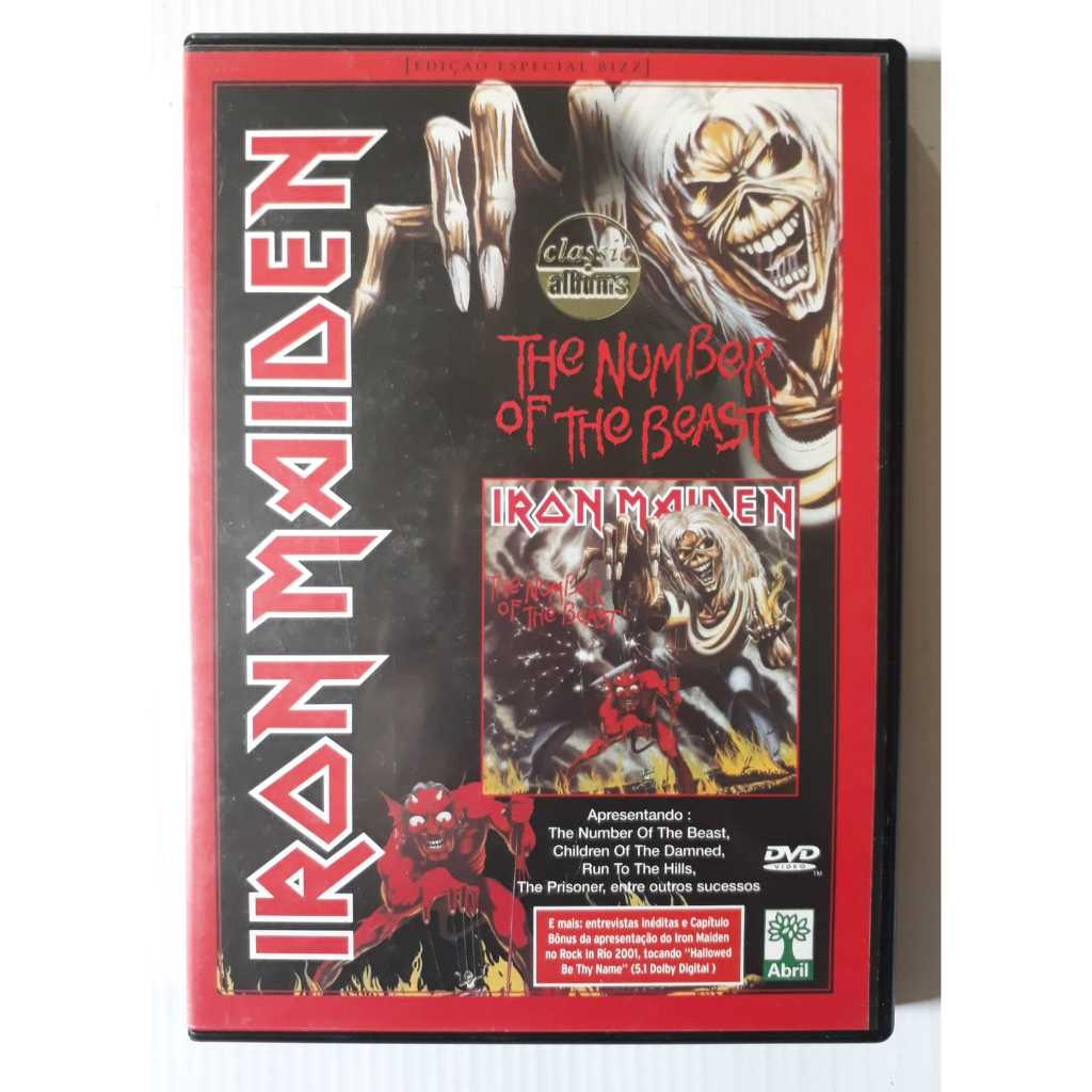 Dvd Iron Maiden - The Number Of The Beast - Edição Especial Bizz - Original Usado