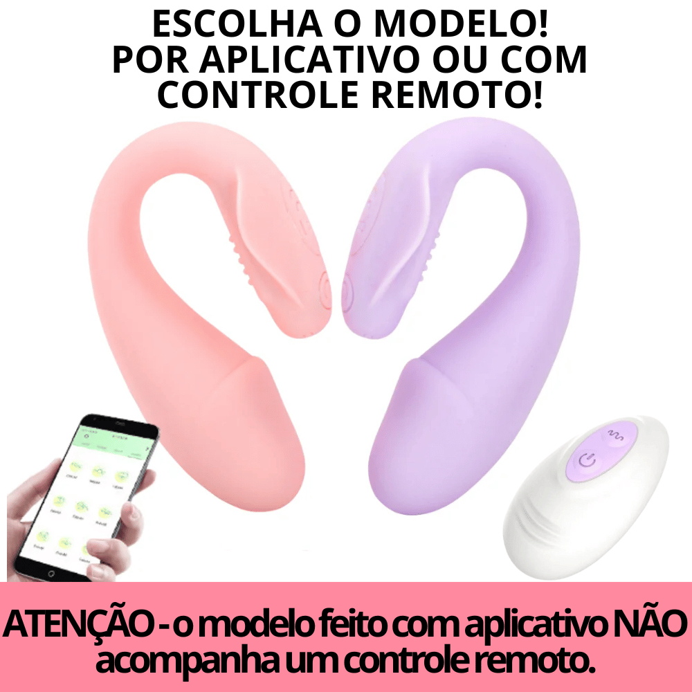 Vibrador De Casal Em Formato De Glande Com Controle Remoto e Aplicativo