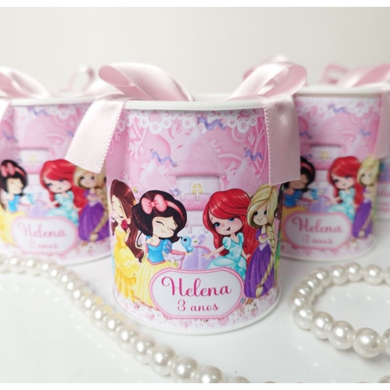 Tubolata Personalizada 7x6 Princesas Baby Cute / Lembrancinha Maternidade nascimento Festa Infantil
