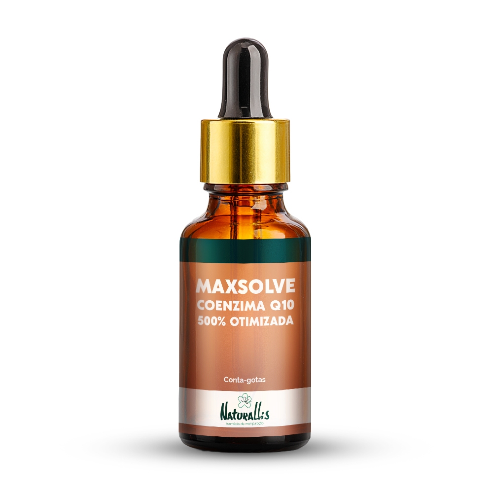 MAXSOLVE® Coenzima Q10 (CoQ10) Inteligente 500% Otimizada Original - Conta-gotas 10ml, 20ml ou 30ml