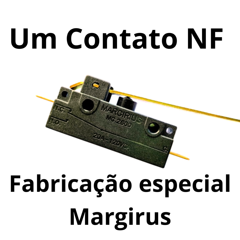 Microinterruptor Margirius MG-2603 20A | Fim de Curso | 1 Contato NF | Micro Switch Original