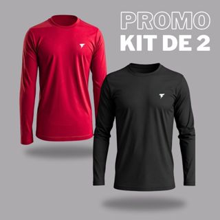 Kit 2 Camisas Manga Longa Proteção Uv50 Segunda Pele Pesca Praia Moto Ciclismo em Oferta na Shopee