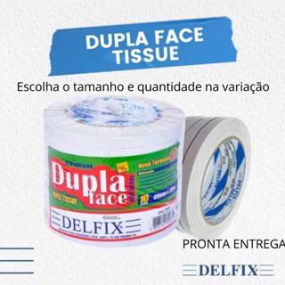 2 Fitas Adesivas Dupla Face Delfix para Artesanato com 30 metros em Oferta na Shopee