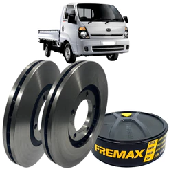 Par Disco Freio Dianteiro Fremax Ventilado Bongo 2007 A 2022