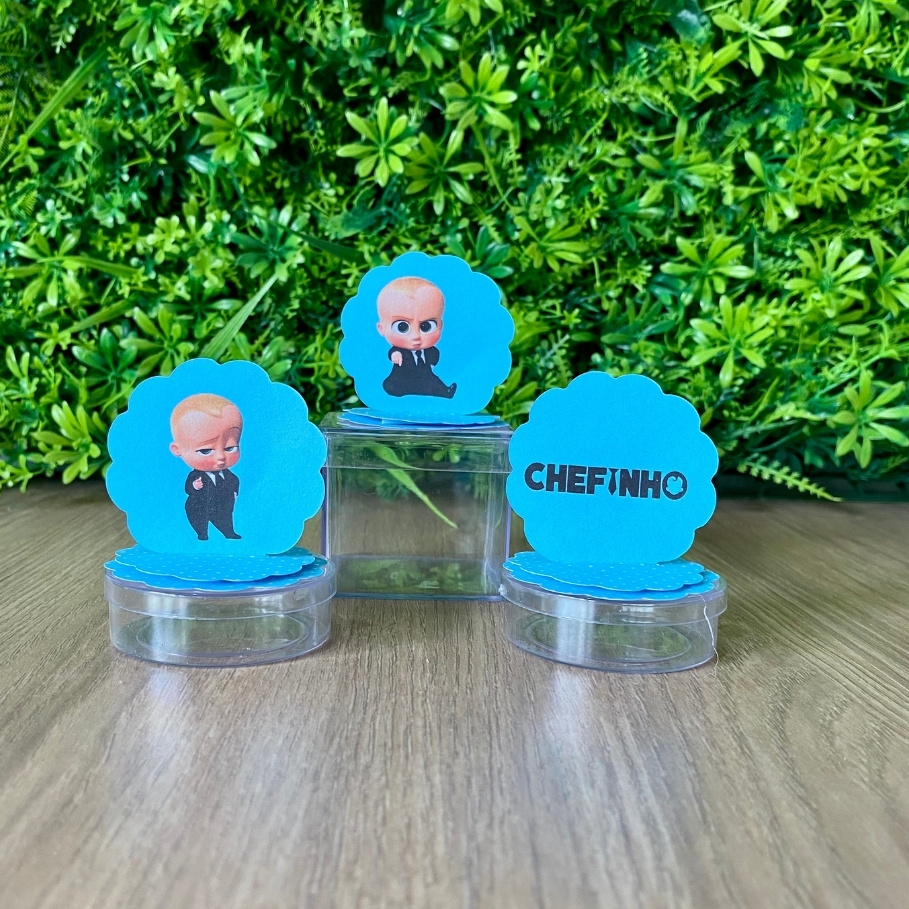 Aplique 3D Poderoso Chefinho azul Menino  Tag Personalizada Festa Lembrancinha.