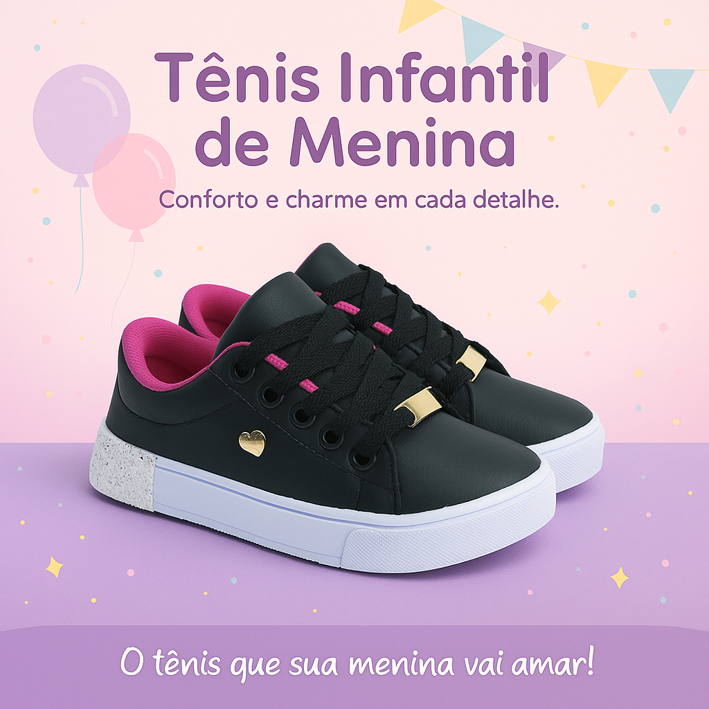 Tenis Casual Menina Infantil Feminino Infantil Escolar Confortável Do 25 ao 36 Envio imediato em Oferta na Shopee