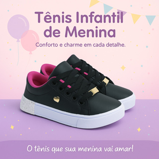 Tenis Casual Menina Infantil Feminino Infantil Escolar Confortável Do 25 ao 36 Envio imediato em Oferta na Shopee