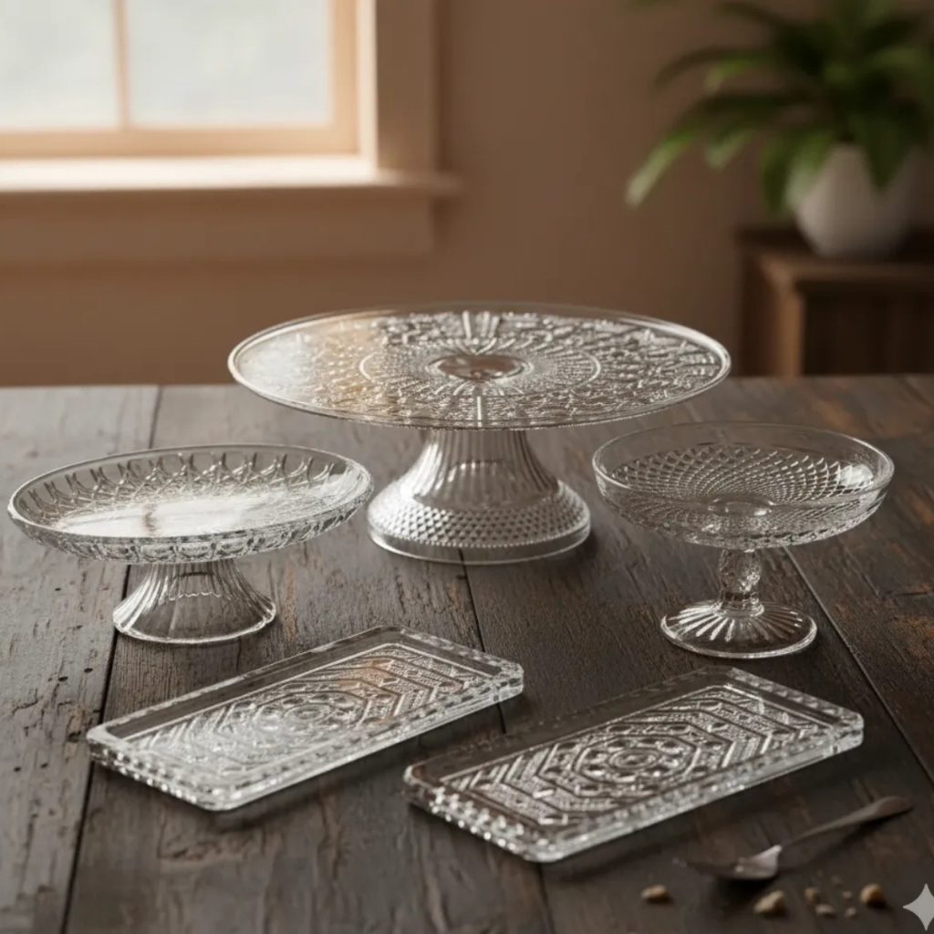 Kit 1 Boleira 30cm + 1 Doceira 19cm + 1 23cm + 2 Bandejas Festas Casamento Mesa Posta Aniversario Decoração em Oferta na Shopee