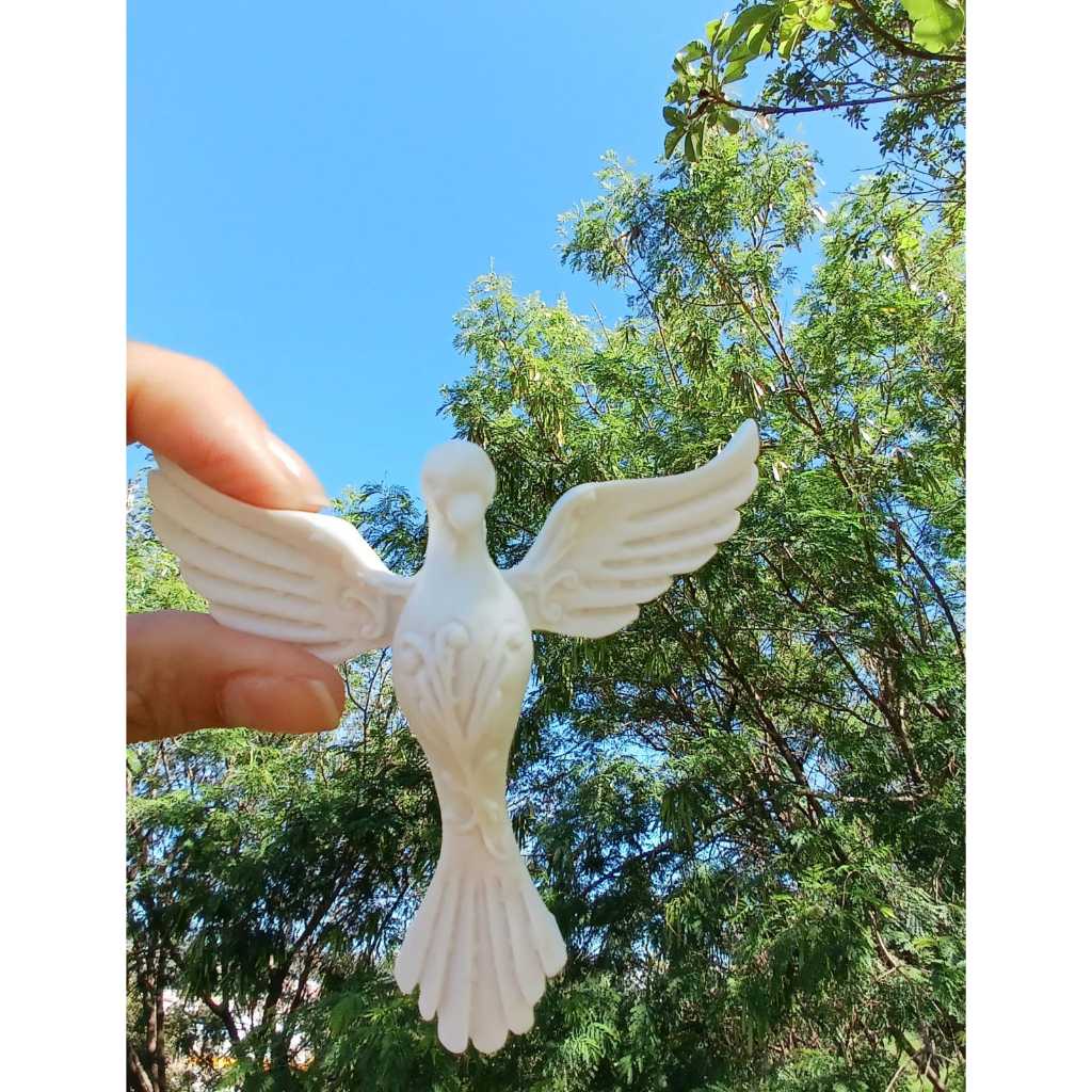 Kit 10 Divino Espirito Santo Elegante  Pombinha Batizado Lembrancinha em Oferta na Shopee