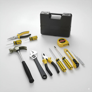 Kit Ferramentas Básicas 12 Peças Bomvink Maleta Compacta Ferramentas Domésticas Multifuncional