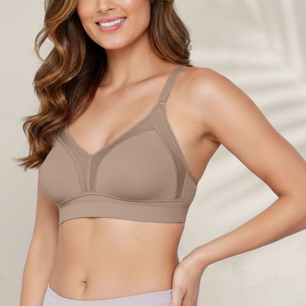 Sutiã Top Moldado Laterais Largas Sem Aro e Bojo Ultra Sustentação Dilady em Oferta na Shopee