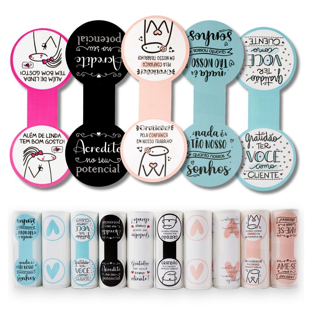 200 Adesivos Lacre Fecha Sacola Personalizados com Seu Logo - 3x6,8cm em Oferta na Shopee