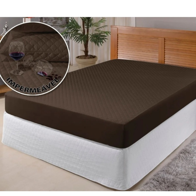 Capa Protetor de Colchão Box Solteiro Casal Queen King Matelado Impermeável Cores