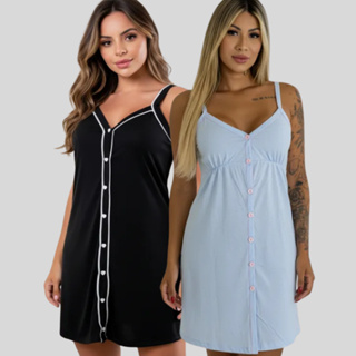 Kit 2 Camisolas Pós Cirúrgico Com Botões Maternidade em Oferta na Shopee