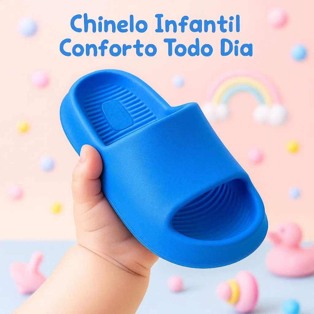 Chinelo Masculino e Feminino Infantil Slide do 26 ao 35 Confortável Praia Promoção