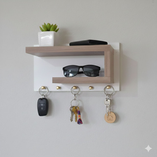 Porta Chaves em MDF 15mm Várias Cores Suporte Parede Organização em Oferta na Shopee