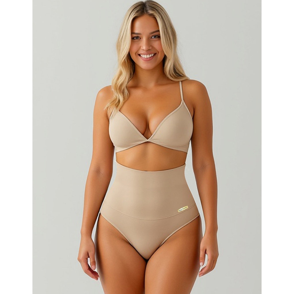 Cinta Modeladora Feminina Calcinha Cintura Alta Peças Microfibra Confortável Magic