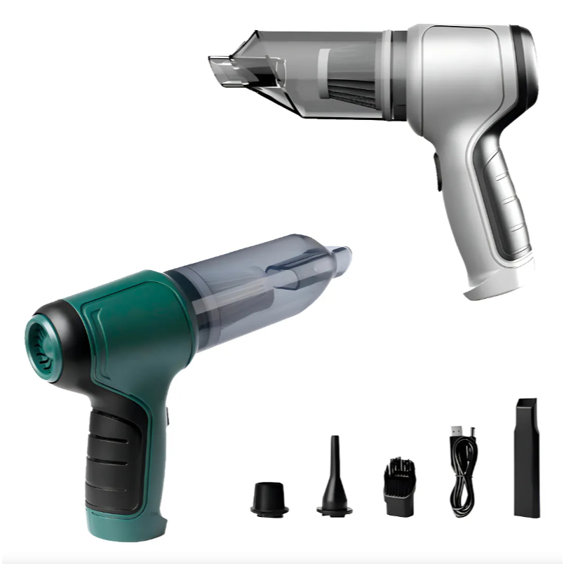 Aspirador De Pó Portátil Multifuncional Recarregável USB Branco/Verde em Oferta na Shopee