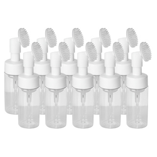 Kit Mini Frasco Pump Espumador Espuma Escovinha Limpeza de Cílios e Sobrancelhas Branco 50ml 5 e 10un em Oferta na Shopee