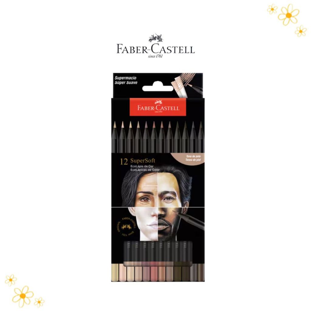 Ecolápis De Cor Supersoft 12 Tons De Pele Faber-Castell