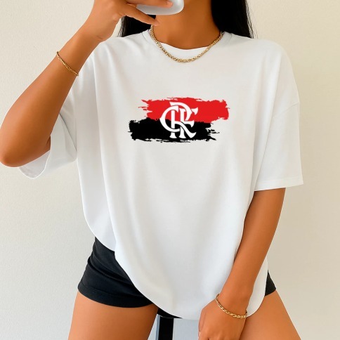 Camiseta feminina - Camisa Feminina Time Futebol 100% algodão em Oferta na Shopee