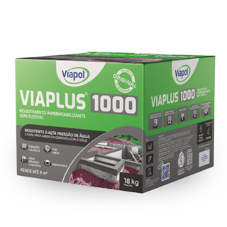 Impermeabilizante Viaplus 1000 Fibras 18KG Viapol Entrada De Água Infiltrações Paredes Pisos Banheiro Mofo Umidade em Oferta na Shopee