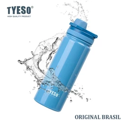 Garrafa Espacial TYESO Conjunto de Copos 600ML+1200ML Manter Quente e Frio Grande Capacidade