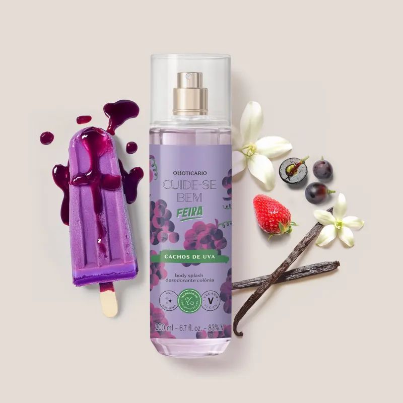 Body Splash Cachos de Uva Cuide-se Bem: a Melhor Essência de Uva Inspirada na Feira! — R$ 19,99 em Shopee