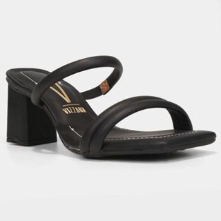 Tamanco Vizzano Salto Médio Feminino - Preto em Oferta na Shopee