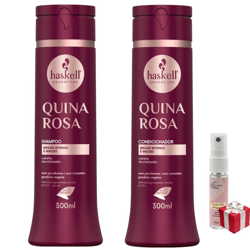Kit Haskell Quina Rosa Shampoo 300ML  + 1 Condicionador 300ML