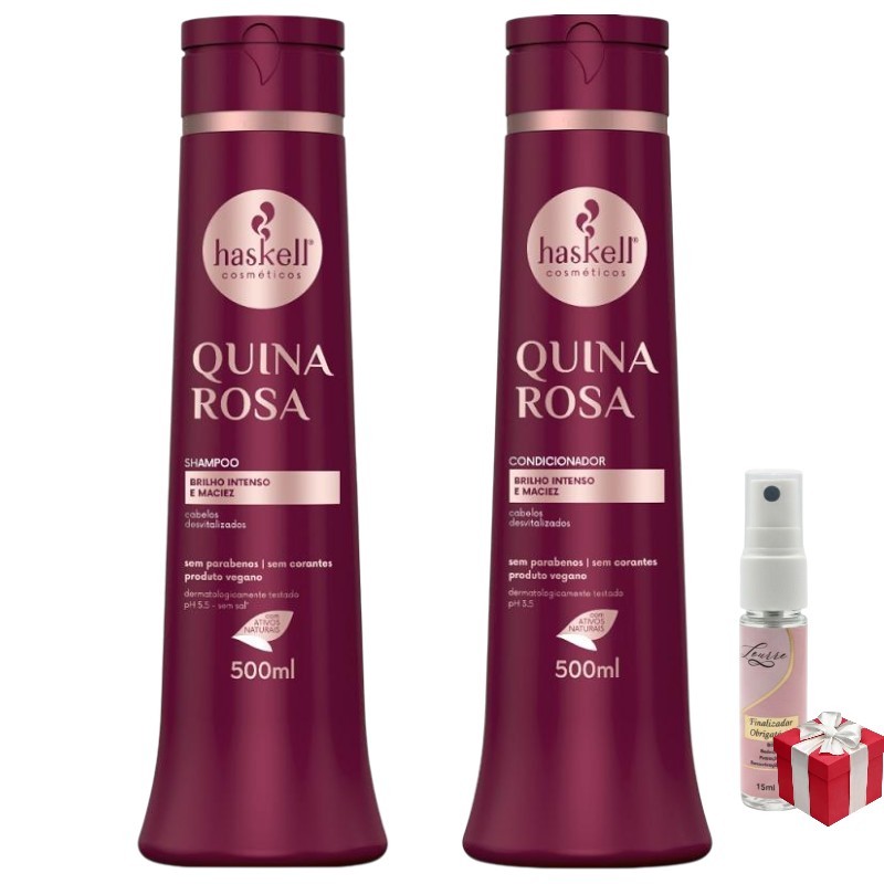 Kit Haskell Quina Rosa Shampoo 500ML  + 1 Condicionador 500ML