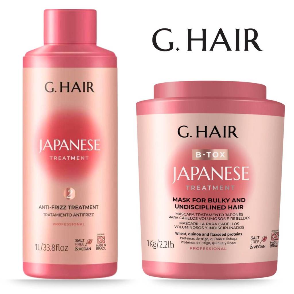 GHair - Kit Progressiva Japonês PASSO 2 + B-Tox Japanese Botox para cabelo 1Kg