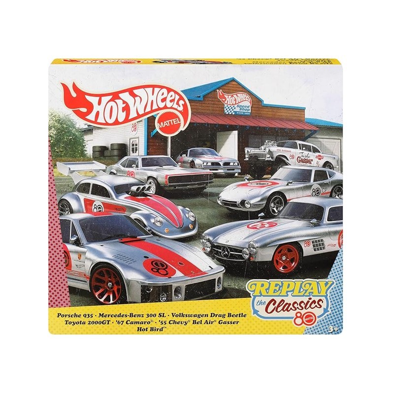 Caixa com 7 Hot Wheels 1:64 Silver Series 80 Anos - Mattel em Oferta na Shopee