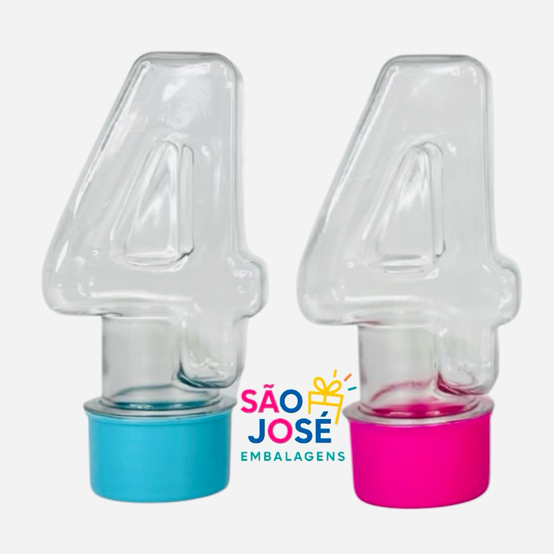 Tubete Número 4 c/ tampa - 10 unidades em Oferta na Shopee