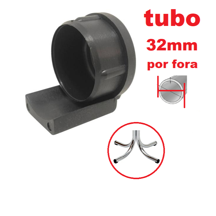 Ponteira interna diferente com calço para tubo que tenha 2,9CM OU 3,2CM por fora 1.1/8 OU 1.1/4 polegadas