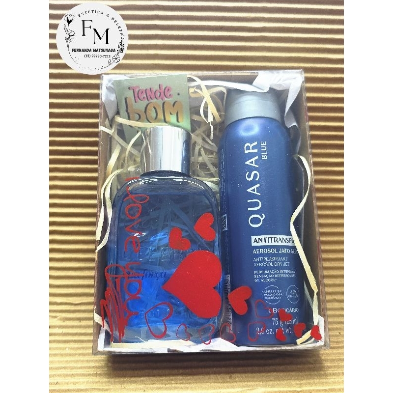 🎁 Kit Presenteável Masculino – Celebre Sua Força + Quasar Blue 🎁