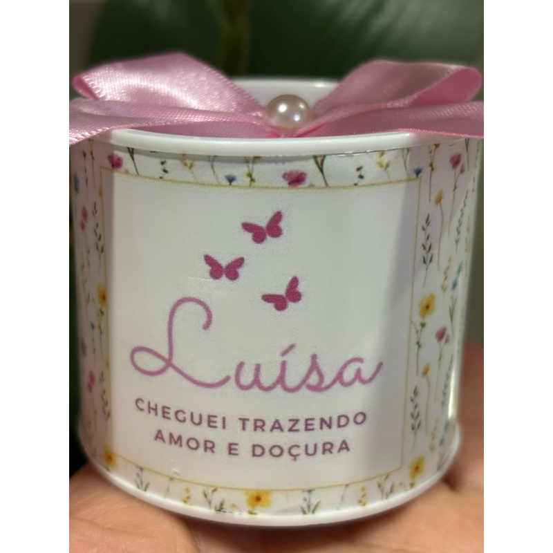 Tubo latas lembrancinha personalizada 5x6/ casamento/ nascimento/ chá de bebê/ aniversário/ batizado/ natal em Oferta na Shopee