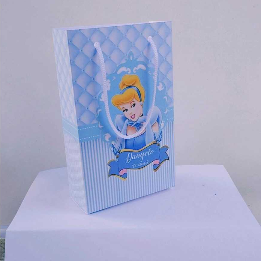 Kit Sacolinha Surpresa Festa Infantil Personalizado CINDERELA Lembrancinhas Aniversário PEGUE E MONTE