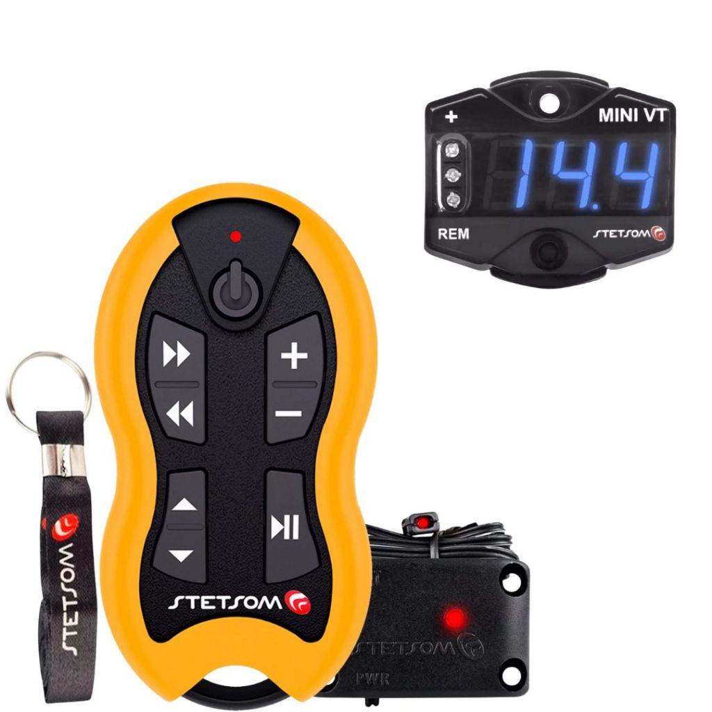 Voltímetro Stetsom Mini VT LED Azul Som Automotivo + Controle Sx1 Modo Aprender Universal — imagem 2 de 2