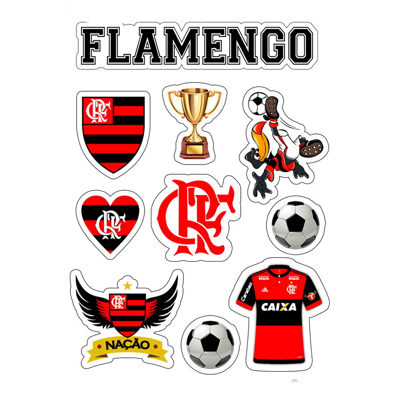 Topo de Bolo Flamengo em Oferta na Shopee