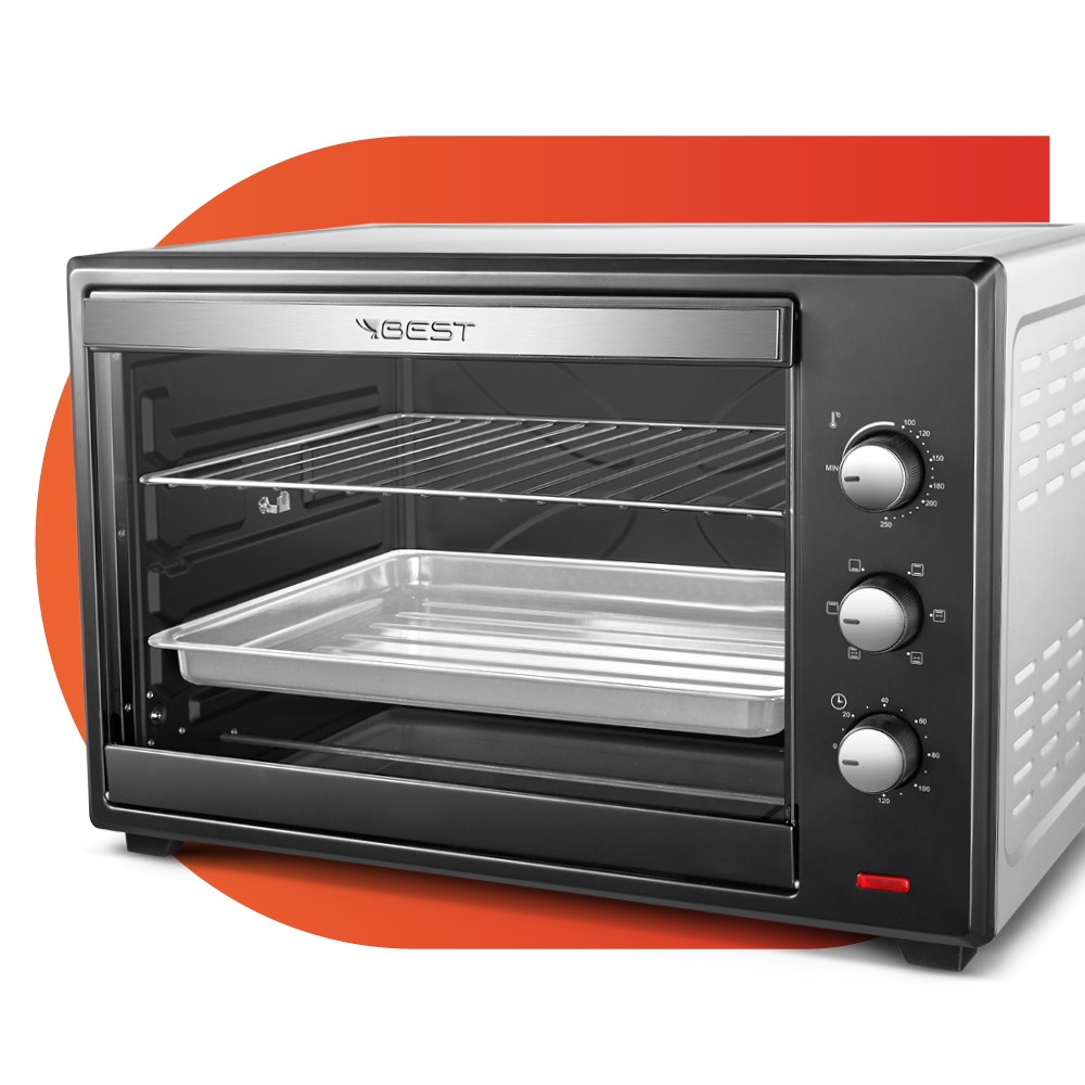 Forno Elétrico Best 60 Litros Basico Preto/Branco 1800W 127V em Oferta na Shopee