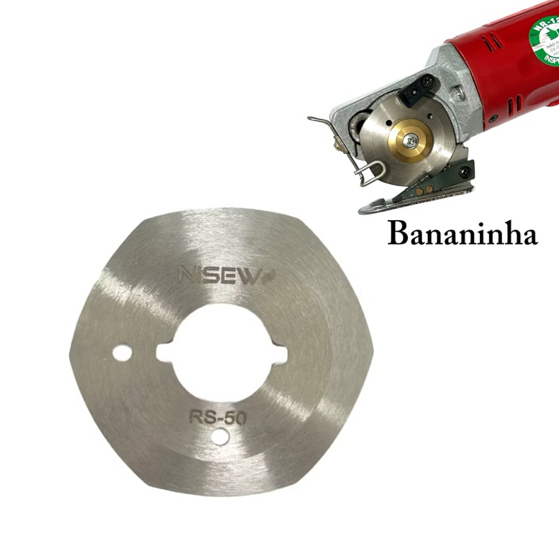Disco Sextavado RS50 Para Maquina De Cortar Tecido Bananinha De 2 Polegadas