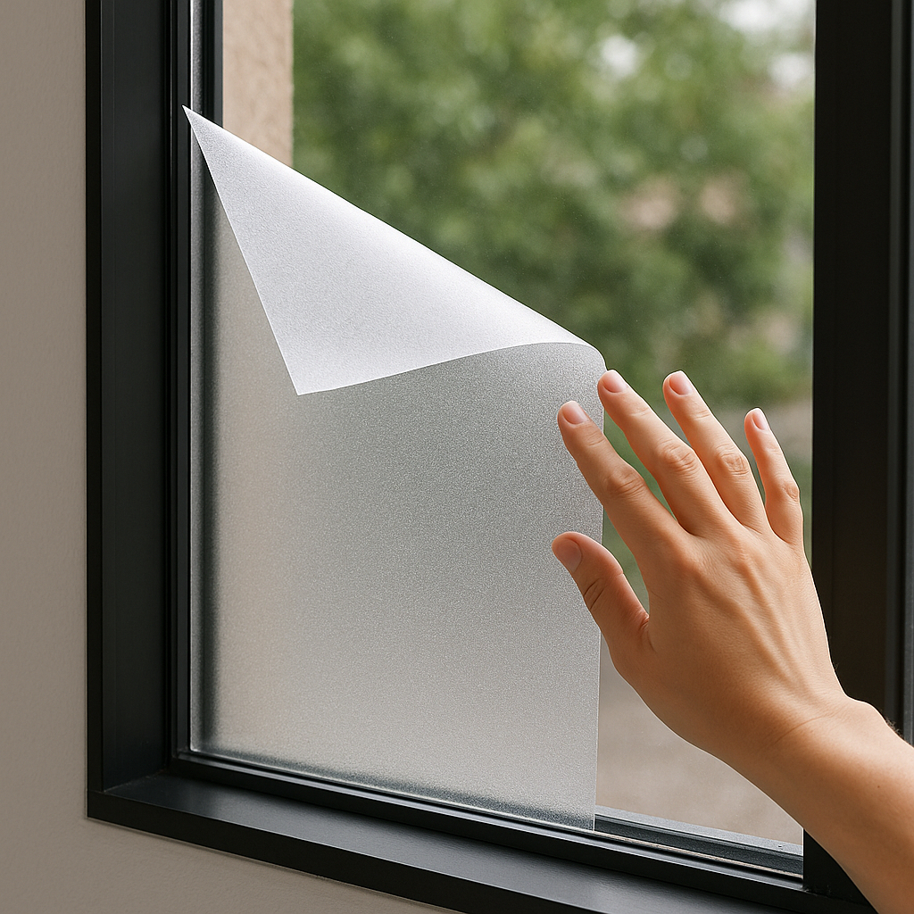 Pelicula Vinil Adesivo Jateado Cristal Para Vidros Janela Porta Blindex Impermeável