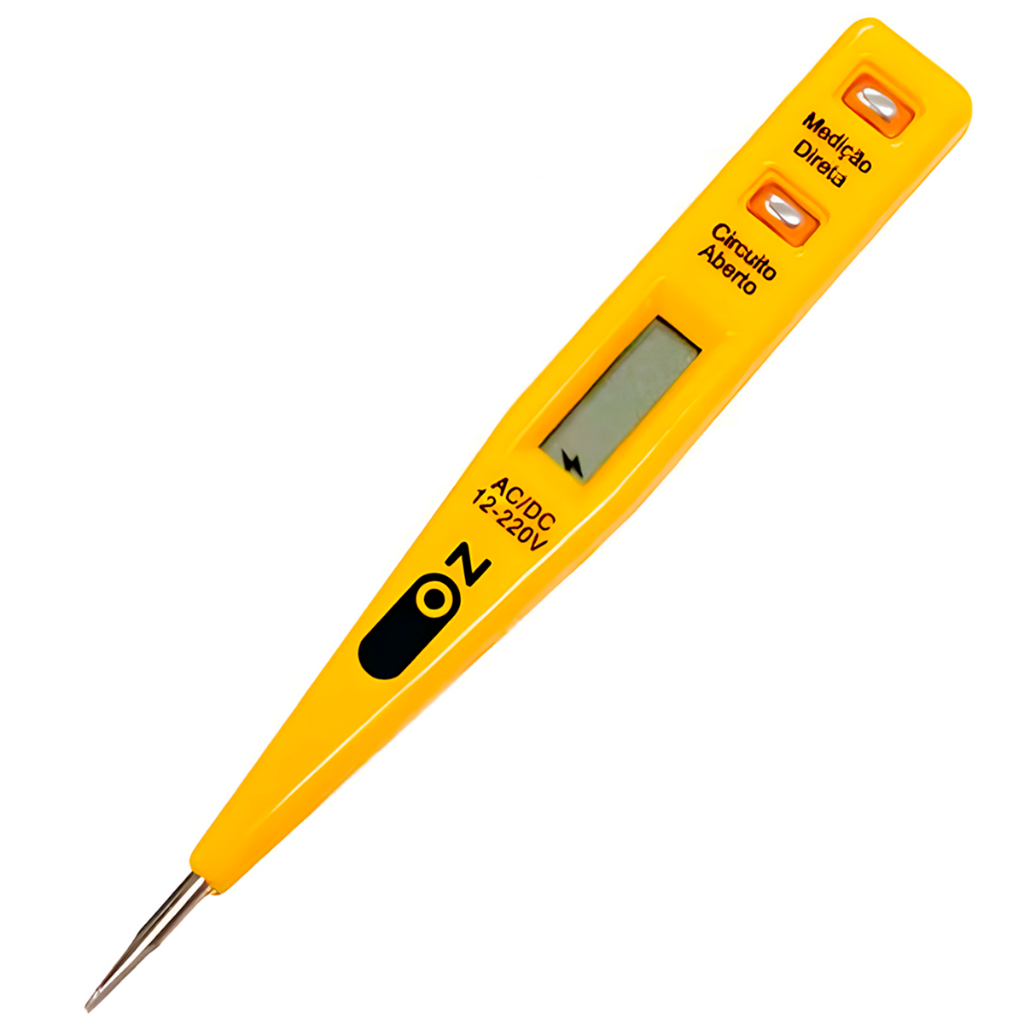 Chave Teste Elétrico De Voltagem Profissional 12v A 250v Cor Amarela Oz em Oferta na Shopee