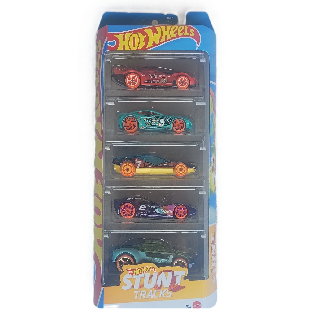 Pacote de 5 carrinhos Hot Wheels escala 1:64 Stunt Tracks