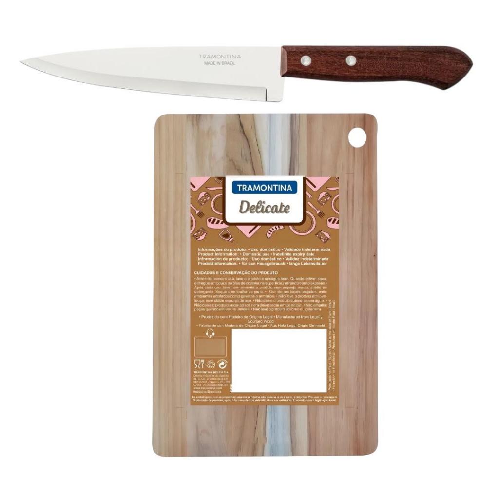 kit 2 peças Churrasco Tramontina Faca + Tabua em Oferta na Shopee