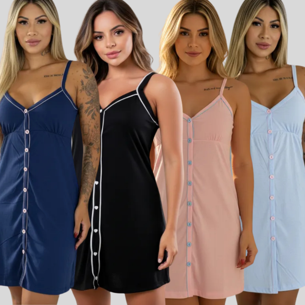 Camisola Maternidade Amamentação Pós Cirúrgico Operatório De Alça em Algodão em Oferta na Shopee